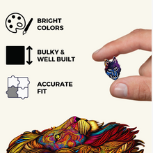 Load image into Gallery viewer, Majestic Lion Small Wooden Jigsaw Puzzle