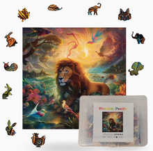 Load image into Gallery viewer, Lion Wild Life Small Wooden Jigsaw Puzzle