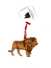 Load image into Gallery viewer, Wooden Laser-cut Lion Ornament
