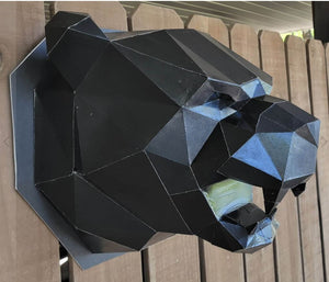 3D Paper Art Black Panther