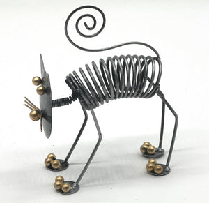 Spiral Metal Cat Statue