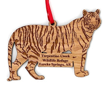 Load image into Gallery viewer, Wooden Laser-cut Tiger Ornament
