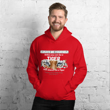 Load image into Gallery viewer, Be a Tiger Unisex Adult Hoodie (White Text)