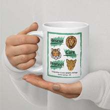 Load image into Gallery viewer, Rescue, Care, Protect White Ceramic Mug Design #1
