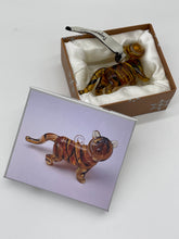 Load image into Gallery viewer, Glass Blown Tiger Ornament
