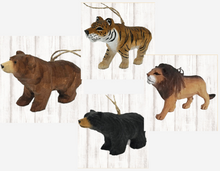 Load image into Gallery viewer, Hand Carved Wood Ornaments