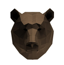 Load image into Gallery viewer, Bear Head Papercraft Model
