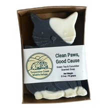 Load image into Gallery viewer, Tuxedo Cat (Boots) Kitty Cat Bar Soap
