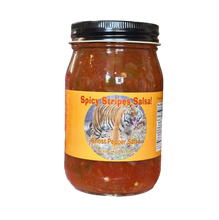 Load image into Gallery viewer, 16oz Spicy Stripes Ghost Pepper Salsa
