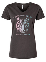 Load image into Gallery viewer, Nova Tiger Ladies V-Neck T-Shirt
