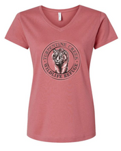 Load image into Gallery viewer, Talia Tiger Ladies V-Neck T-Shirt
