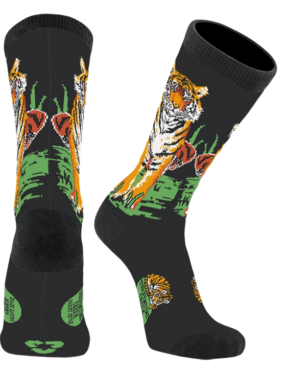 Tiger and Logo Knit Socks