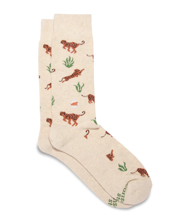 Socks that Protect Tigers - Tan