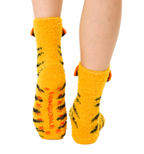 Load image into Gallery viewer, Fuzzy Tiger Slipper Socks
