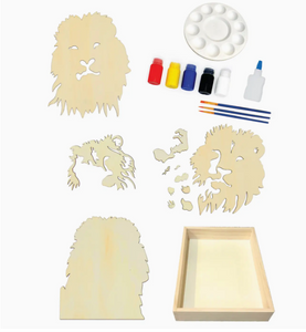 Get Stacked Lion Paint & Puzzle Kit