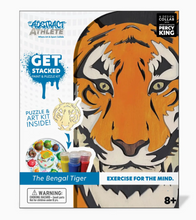 Load image into Gallery viewer, Get Stacked Tiger Paint &amp; Puzzle Kit
