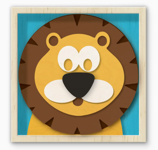 Lion Paint & Stack Puzzle Kit