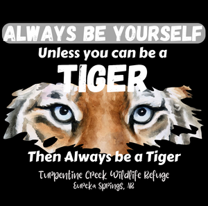Be a Tiger Unisex Adult Hoodie (White Text)