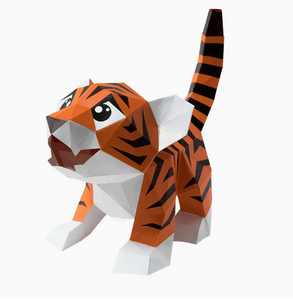 3D Paper Art Tiger
