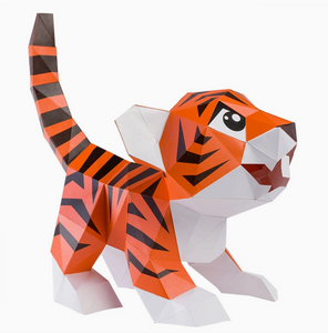 3D Paper Art Tiger