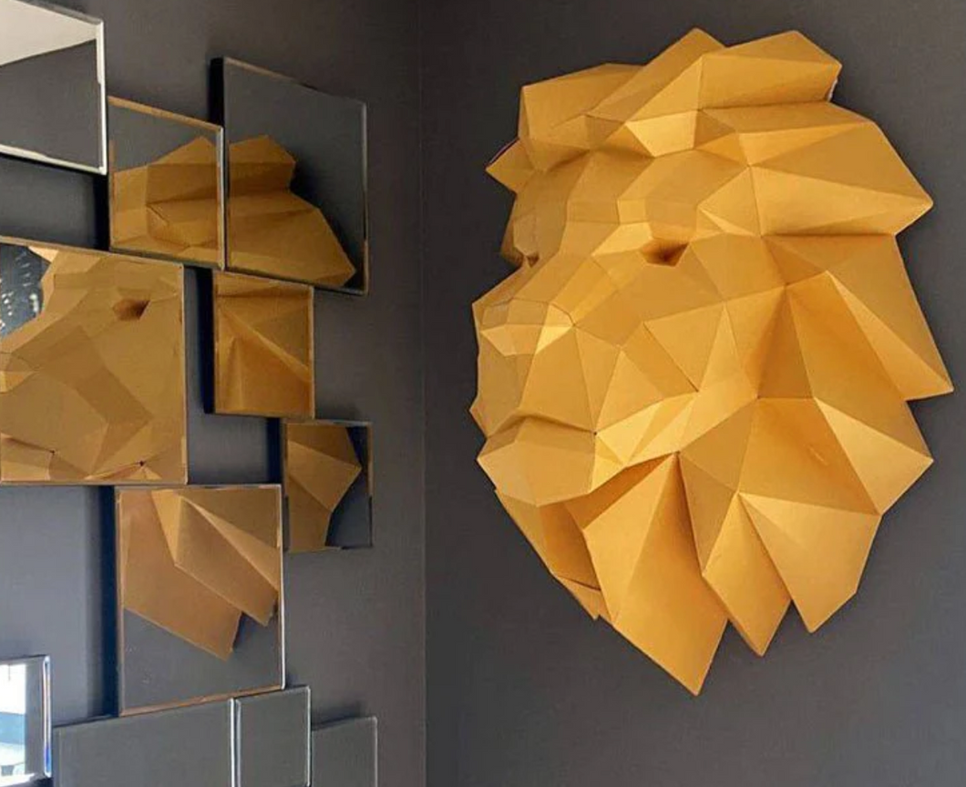 3D Paper Art Lion