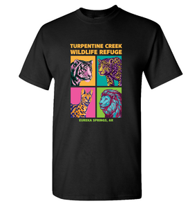 Pop Art Big Cat Adult T-Shirt