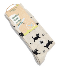 Load image into Gallery viewer, Socks that Save Cats - Tan
