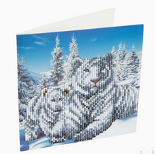 Load image into Gallery viewer, White Tiger and Cub Crystal Art Card Kit
