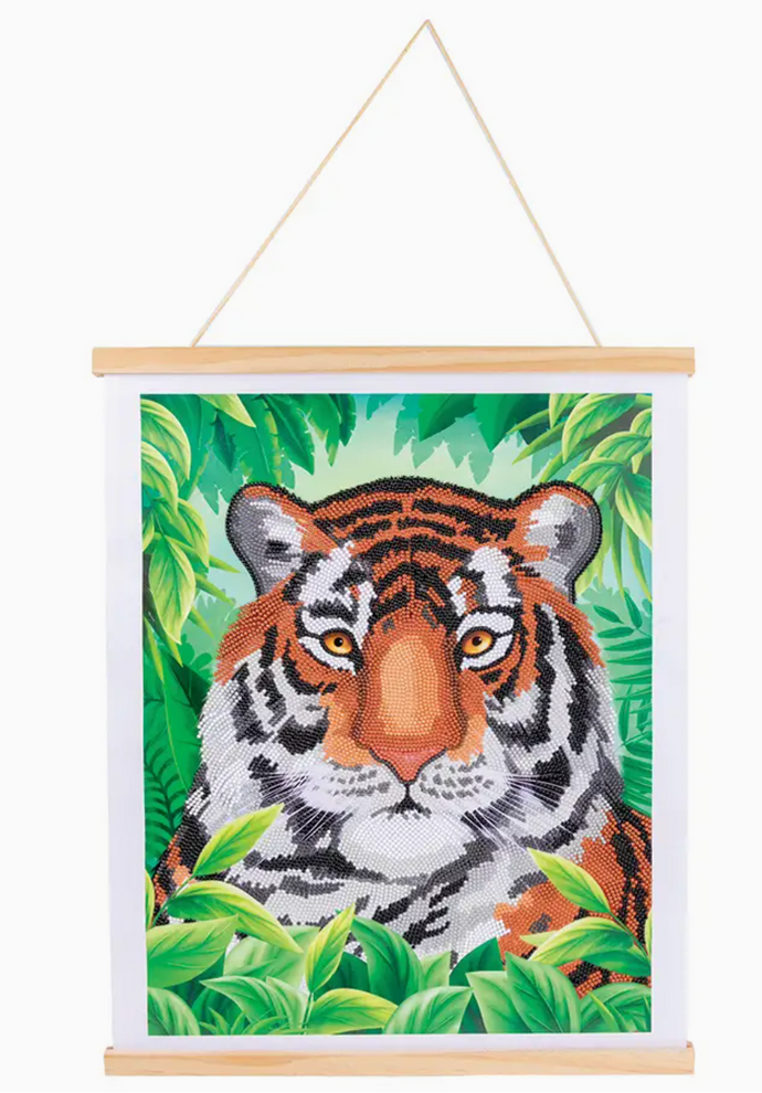 Regal Tiger Crystal Art Scroll Kit