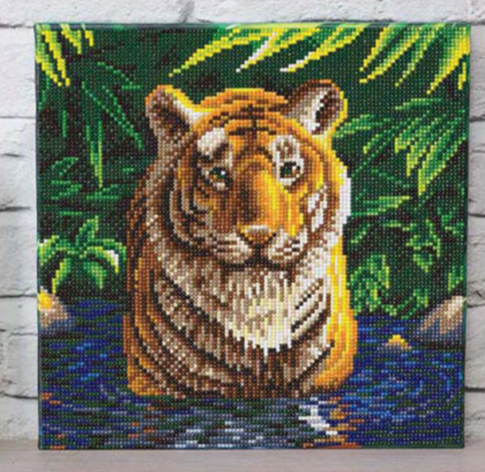 Tiger Crystal Art Mounted Kit