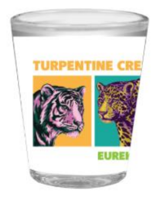 Pop Art Big Cat Shot Glass