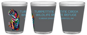 Painted Tiger Shot Glass