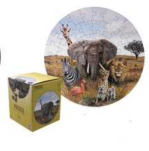 Load image into Gallery viewer, Round 56pc Savannah Puzzle

