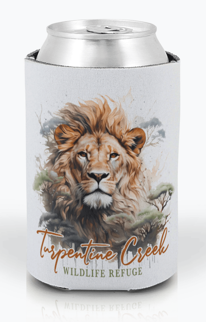 Masterpiece Lion Portrait Drink Coozie