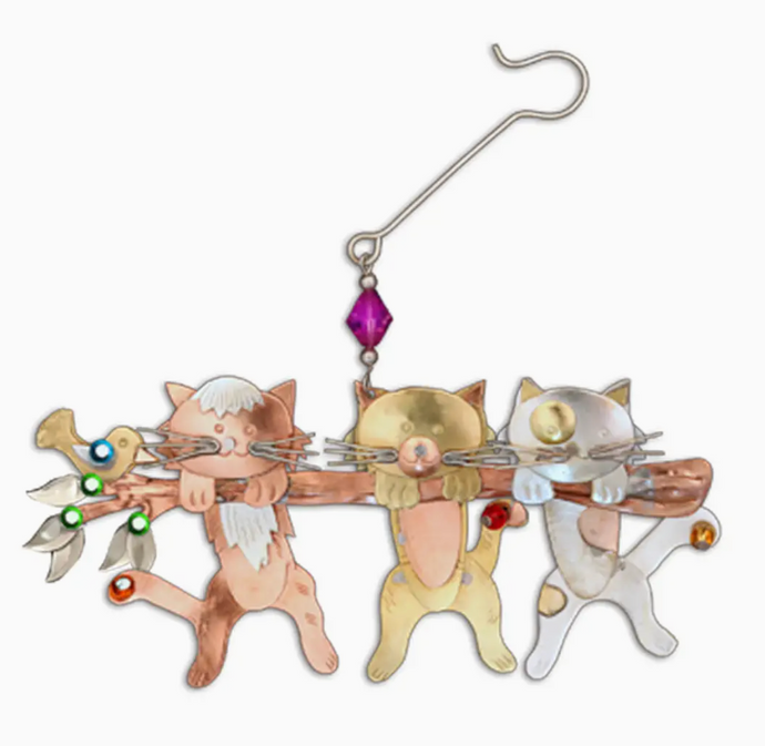 Kitties in Trouble Metal Hanging Decoration