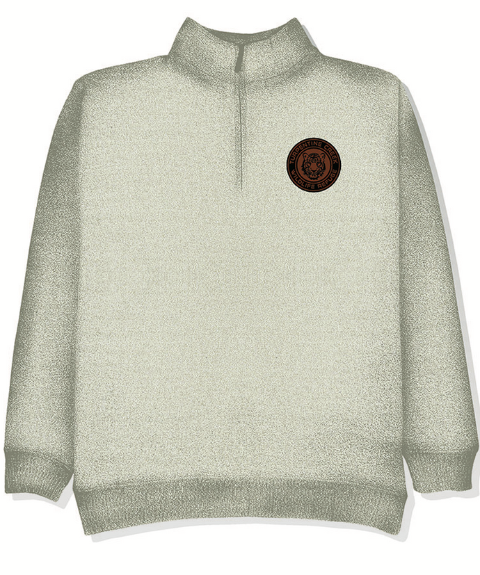 1/4 Zip Nantucket Fleece Sweater with Tiger Patch