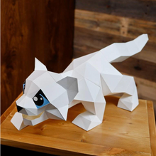 Load image into Gallery viewer, 3D Paper Art Snow Leopard
