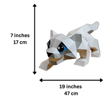 Load image into Gallery viewer, 3D Paper Art Snow Leopard
