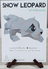 Load image into Gallery viewer, 3D Paper Art Snow Leopard
