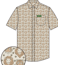 Load image into Gallery viewer, Lion Pattern Button Down Camp Shirt
