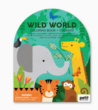 Load image into Gallery viewer, Wild World Coloring Book with Stickers
