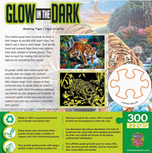 Load image into Gallery viewer, Glow in the Dark 300pc Stalking Tiger Puzzle
