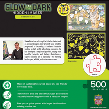 Load image into Gallery viewer, Glow in the Dark 500pc A Watchful Eye Puzzle
