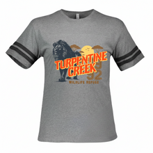 Load image into Gallery viewer, Athletic Safari Lion Youth Football Tee
