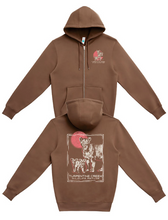 Load image into Gallery viewer, Brown Santa Cruz Lion Full Zip Hoodie
