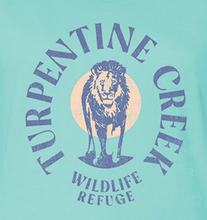Load image into Gallery viewer, Poised Lion Green Ladies V-Neck T-Shirt
