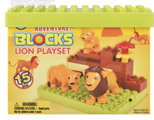 Load image into Gallery viewer, 15pc Lion Scene Block Set
