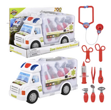 Load image into Gallery viewer, Zoo Vet Kit Rescue Truck
