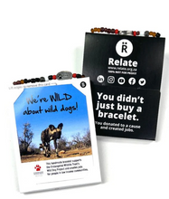 Load image into Gallery viewer, Wild about Wild Dogs South African Relate Bracelet
