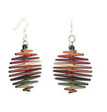 Load image into Gallery viewer, Horizons Wood Earrings
